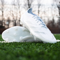 adidas Predator Elite Gazon Naturel Chaussures de Foot (FG) Blanc Argenté