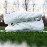adidas Predator Elite Sans Lacets Gazon Naturel Chaussures de Foot (FG) Blanc Argenté