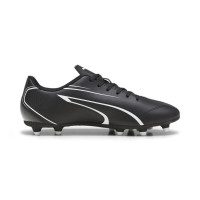 Chaussures de football PUMA Vitoria en gazon et gazon artificiel (MG), noir et blanc