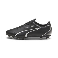 Chaussures de football PUMA Vitoria en gazon et gazon artificiel (MG), noir et blanc