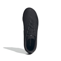 adidas Predator Elite Gazon Naturel Chaussures de Foot (FG) Enfants Noir Gris Foncé