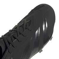 adidas Predator Elite Gazon Naturel Chaussures de Foot (FG) Enfants Noir Gris Foncé
