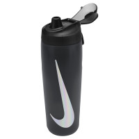 Nike Refuel Bidon Met Rietje 710ML Zwart Donkergrijs Zilver