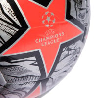 adidas Champions League Club Ballon de Foot Argenté Rouge Noir