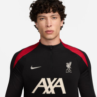 Nike Liverpool Strike Haut d'Entraînement 1/4-Zip 2024-2025 Noir Rouge