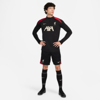 Nike Liverpool Strike Haut d'Entraînement 1/4-Zip 2024-2025 Noir Rouge