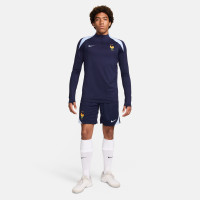 Nike France Strike Haut d'Entraînement 1/4-Zip 2024-2026 Bleu Foncé Bleu Clair