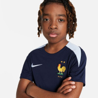 Nike France Strike Maillot d'Entraînement 2024-2026 Enfants Bleu Foncé Bleu Clair