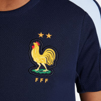 Nike France Strike Maillot d'Entraînement 2024-2026 Enfants Bleu Foncé Bleu Clair