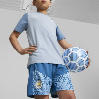 PUMA Manchester City Short d'Entraînement 2023-2024 Enfants Bleu Bleu Clair Blanc