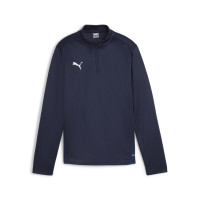 PUMA teamGOAL Haut d'Entraînement 1/4-Zip Enfants Bleu Foncé Blanc