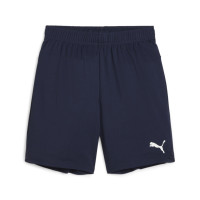 PUMA teamGOAL Short de Foot Enfants Bleu Foncé Blanc