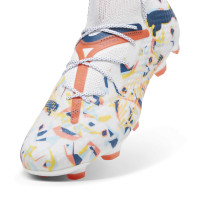 PUMA Future 7 Ultimate Neymar Jr. Gazon Naturel Artificiel Chaussures de Foot (MG) Blanc Orange Multicolore