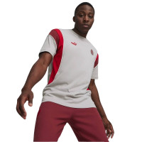 PUMA AC Milan FtblArchive T-Shirt 2023-2024 Gris Rouge Bordeaux