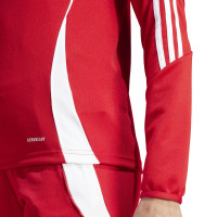 adidas Tiro 24 Haut d'Entraînement 1/4-Zip Femmes Rouge Blanc