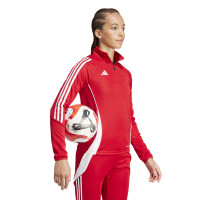 adidas Tiro 24 Haut d'Entraînement 1/4-Zip Femmes Rouge Blanc