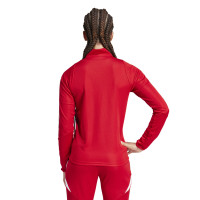 adidas Tiro 24 Haut d'Entraînement 1/4-Zip Femmes Rouge Blanc