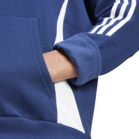 Sweat à capuche adidas Tiro 24 bleu foncé blanc