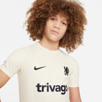 Nike Chelsea Pre-Match Trainingsshirt 2023-2024 Kids Gebroken Wit Zwart