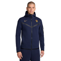 Nike France Tech Fleece Veste 2024-2026 Bleu Foncé Doré