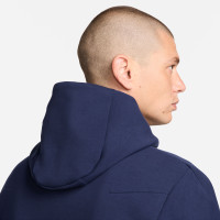 Nike France Tech Fleece Veste 2024-2026 Bleu Foncé Doré