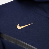 Nike France Tech Fleece Veste 2024-2026 Bleu Foncé Doré