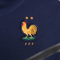 Nike France Tech Fleece Veste 2024-2026 Bleu Foncé Doré