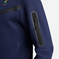 Nike France Tech Fleece Veste 2024-2026 Bleu Foncé Doré