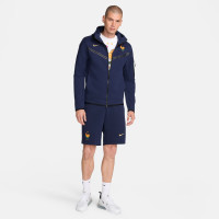 Nike France Tech Fleece Veste 2024-2026 Bleu Foncé Doré