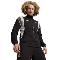 PUMA Borussia Dortmund FtblArchive Veste d'Entraînement 2023-2024 Noir Gris Jaune