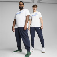 PUMA Essentials+ 2 Logo Pantalon de Jogging Bleu Foncé Blanc Bleu
