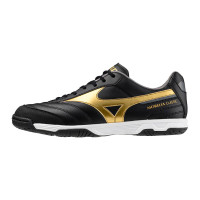 Mizuno Morelia Sala Classic Chaussures de Foot en Salle (IN) Noir Doré Blanc