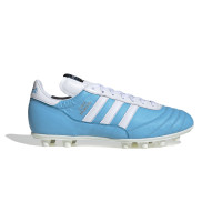 adidas Copa Mundial Argentine Gazon Naturel Chaussures de Foot (FG) Bleu Clair Blanc