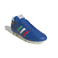 adidas Copa Mundial Italie Gazon Naturel Chaussures de Foot (FG) Bleu Vert Blanc Rouge