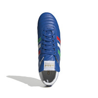 adidas Copa Mundial Italie Gazon Naturel Chaussures de Foot (FG) Bleu Vert Blanc Rouge