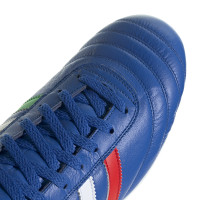 adidas Copa Mundial Italie Gazon Naturel Chaussures de Foot (FG) Bleu Vert Blanc Rouge