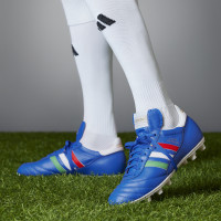 adidas Copa Mundial Italie Gazon Naturel Chaussures de Foot (FG) Bleu Vert Blanc Rouge