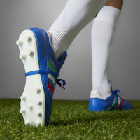 adidas Copa Mundial Italie Gazon Naturel Chaussures de Foot (FG) Bleu Vert Blanc Rouge