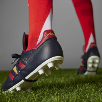 adidas Copa Mundial Espagne Gazon Naturel Chaussures de Foot (FG) Bleu Foncé Rouge Jaune