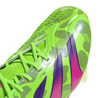 adidas Predator Elite Gazon Naturel Chaussures de Foot (FG) Vert Rose Mauve