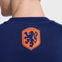 Nike Nederland Sportswear Club Crew Sweater 2024-2026 Blauw Oranje