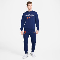 Pull Nike Netherlands Sportswear Club 2024-2026 Bleu Orange