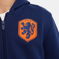 Gilet Nike Netherlands Sportswear Club 2024-2026 pour enfant bleu orange