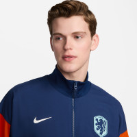 Veste d'entraînement Nike Netherlands Strike Anthem 2024-2026 bleu orange blanc