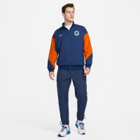 Veste d'entraînement Nike Netherlands Strike Anthem 2024-2026 bleu orange blanc