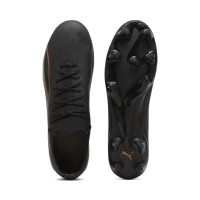 PUMA Ultra Ultimate Gazon Naturel Gazon Artificiel Chaussures de Foot (MG) Noir Bronze Gris Foncé