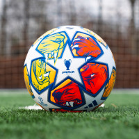 adidas Champions League Pro Ballon de Foot Taille 5 2023-2024 Blanc Bleu Jaune Rouge