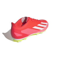 adidas X Crazyfast Club Gazon Naturel Gazon Artificiel Chaussures de Foot (MG) Rouge Vif Blanc Jaune