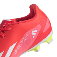 adidas X Crazyfast Club Gazon Naturel Gazon Artificiel Chaussures de Foot (MG) Rouge Vif Blanc Jaune