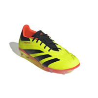 adidas Predator Elite Gazon Naturel Chaussures de Foot (FG) Enfants Jaune Vif Noir Rouge